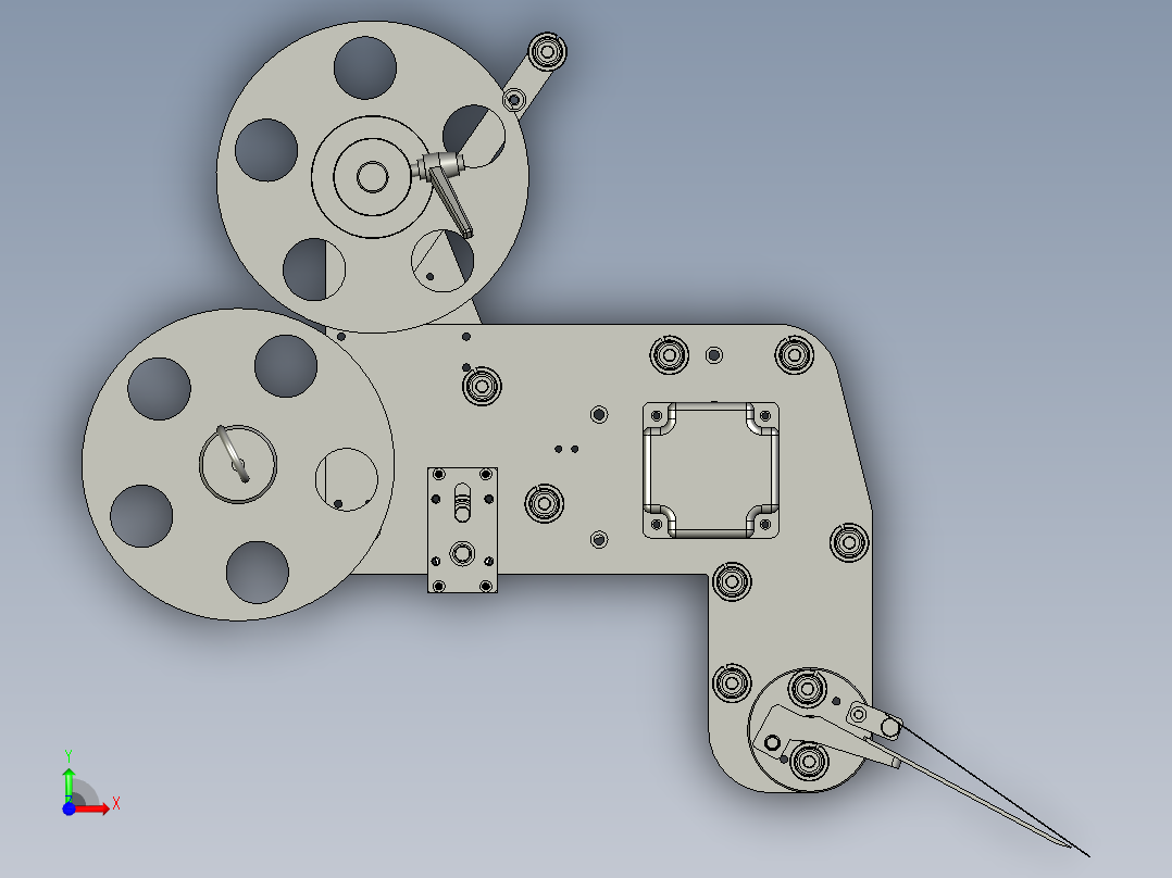 贴标机头总成前视图