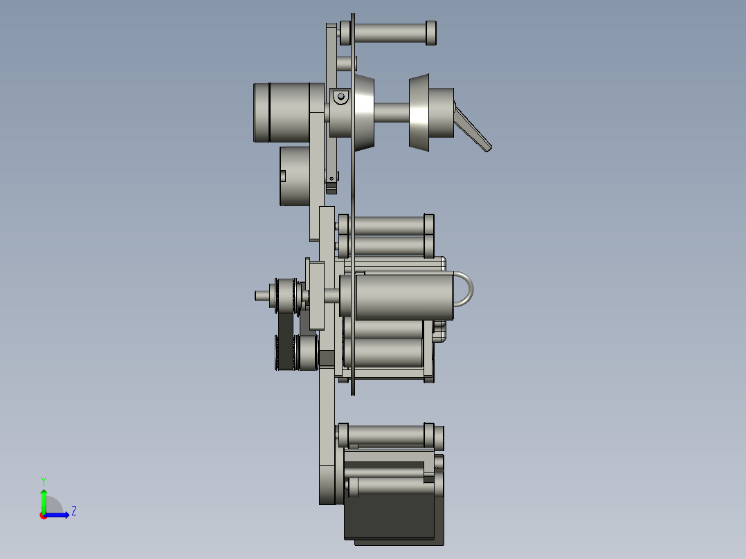 贴标机头总成左视图