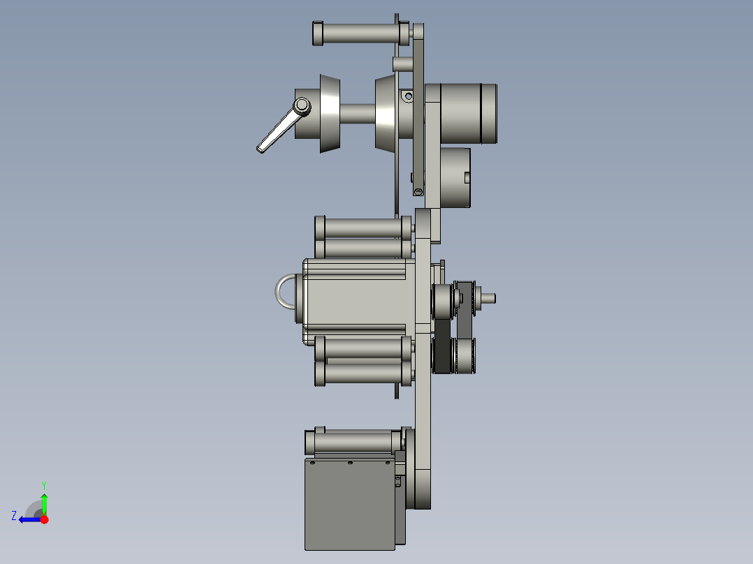 贴标机头总成右视图