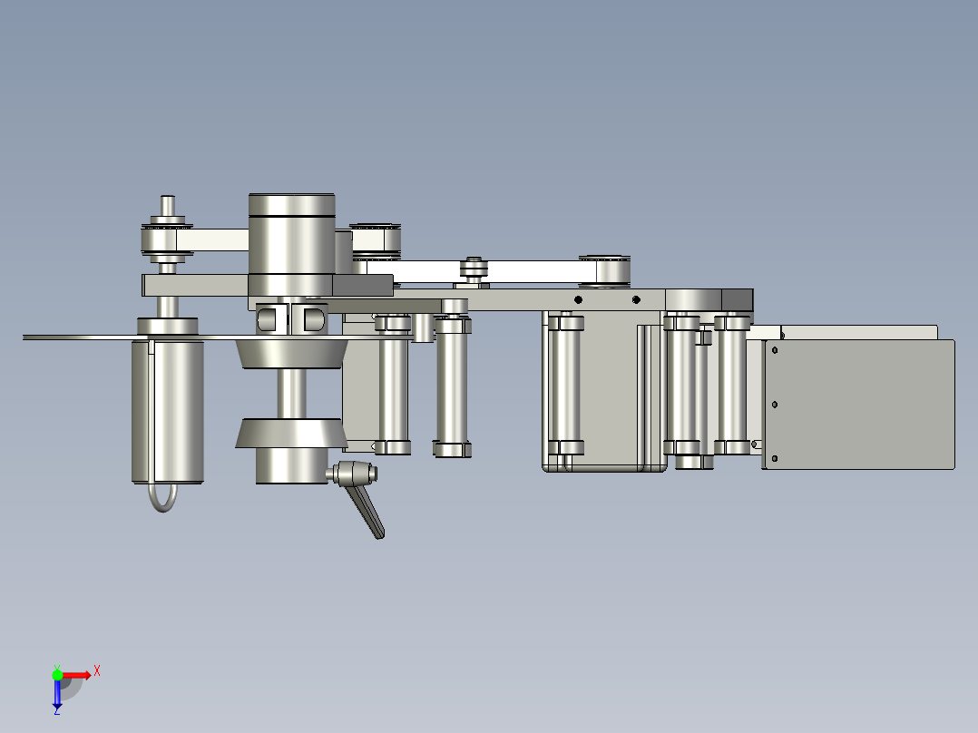 贴标机头总成俯视图