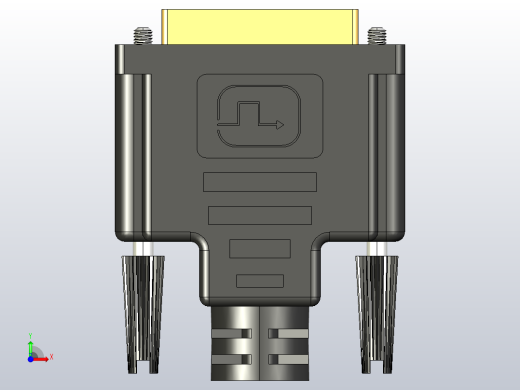 DVI母插头1.56英寸X 0.62in英寸X 2.00in英寸前视缩略图