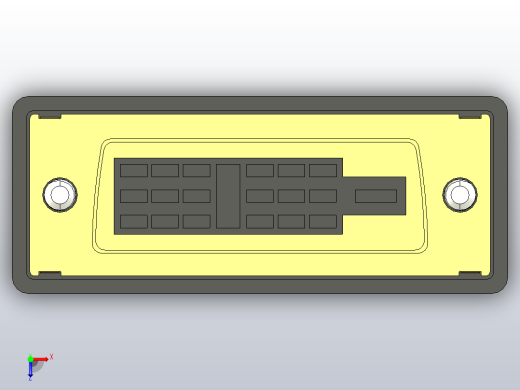 DVI母插头1.56英寸X 0.62in英寸X 2.00in英寸俯视缩略图