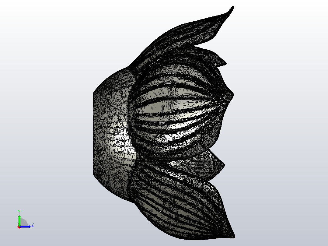 花瓣 大朵花左视图