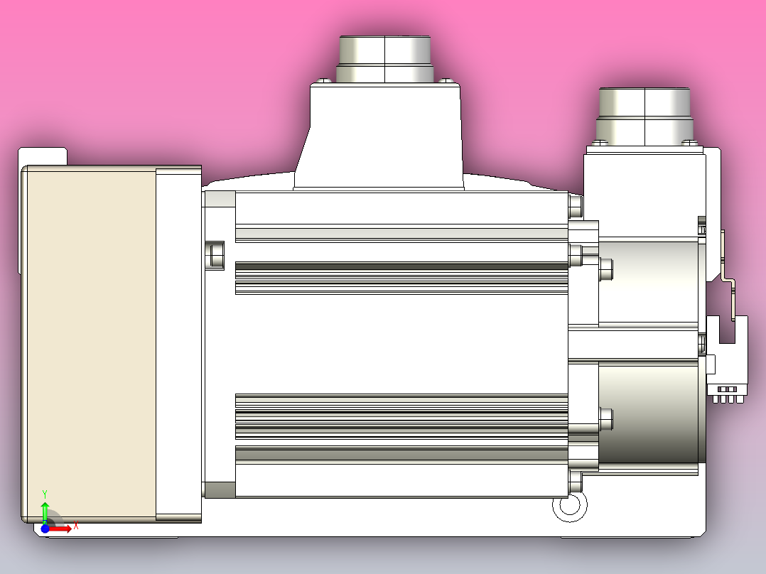皮带直线轴半封闭可选导轨TPA-HNB-220D-176-L450-ML-Y-P1K-N3前视图