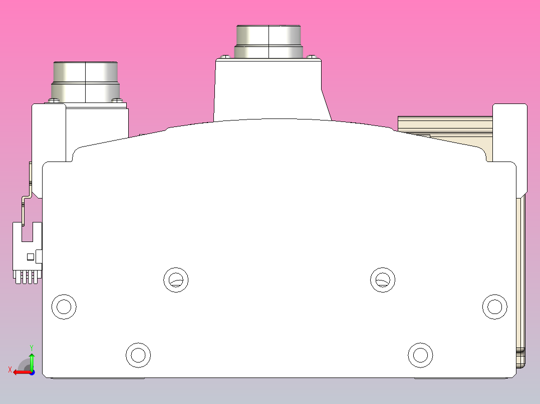 皮带直线轴半封闭可选导轨TPA-HNB-220D-176-L450-ML-Y-P1K-N3后视图