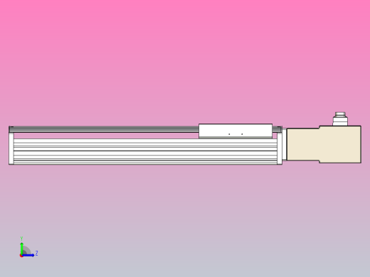 皮带直线轴半封闭可选导轨TPA-HNB-220D-176-L450-ML-Y-P1K-N3左视缩略图