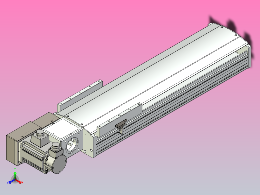 皮带直线轴半封闭可选导轨TPA-HNB-220D-176-L450-ML-Y-P1K-N3正等轴测缩略图