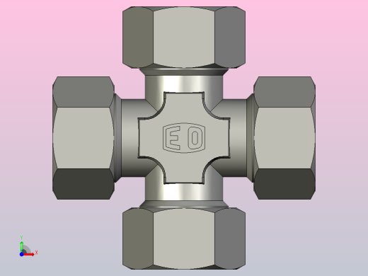 EO管接头联合十字K30SCF.stp前视缩略图