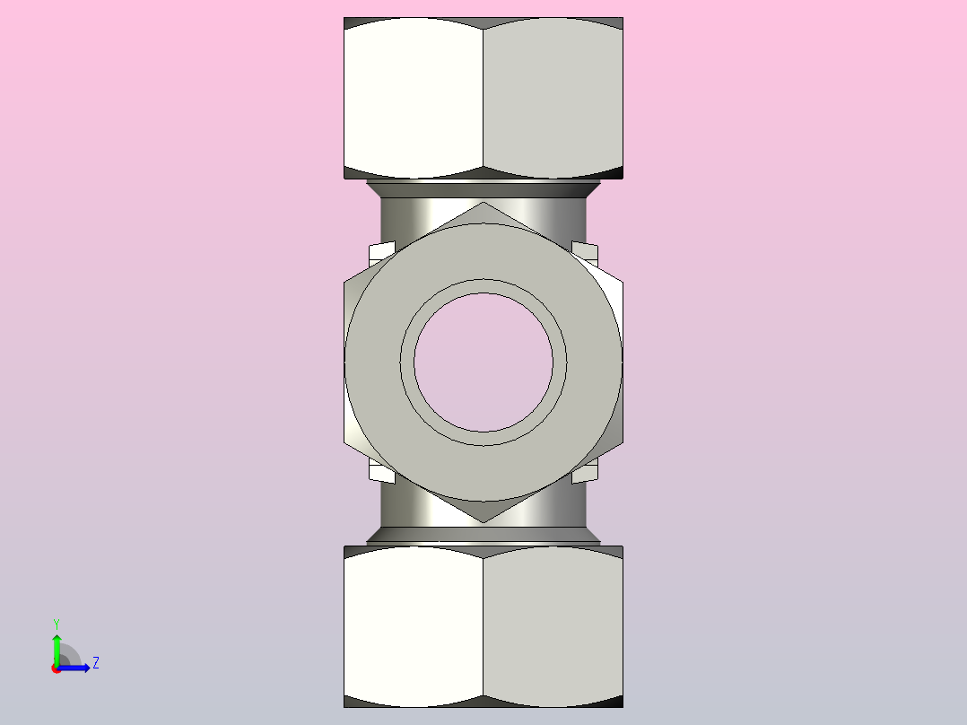 EO管接头联合十字K30SCF.stp左视图