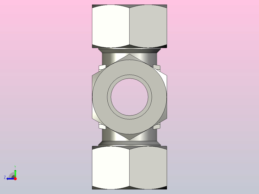 EO管接头联合十字K30SCF.stp右视图
