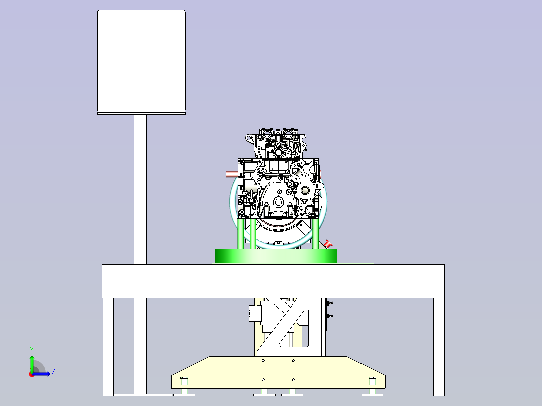 北汽汽车发动机飞轮三轴拧紧机左视图