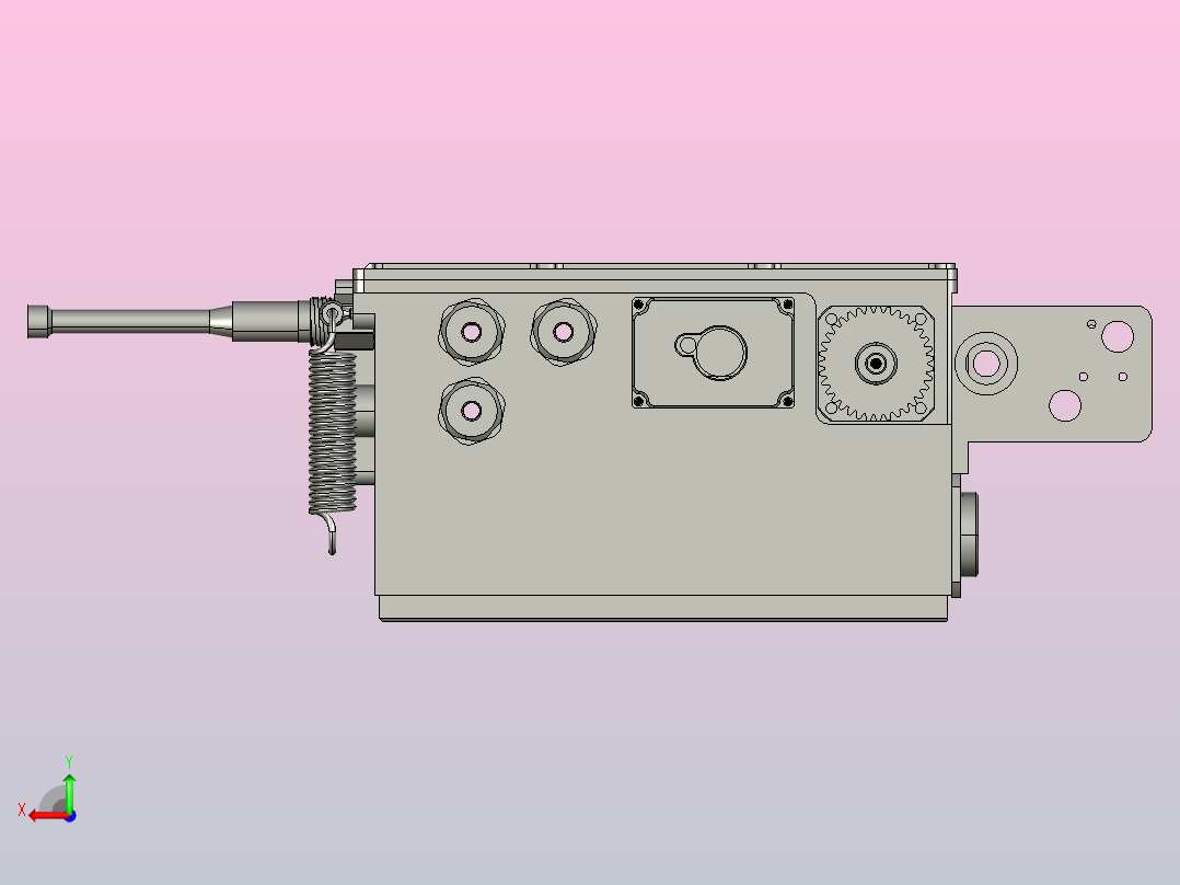 水陆麦克纳姆轮四轮小车后视图