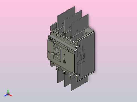 NXMLE-160H 4P剩余电流动作断路器三维模型202209