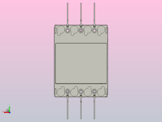 NXMLE-160H 4P剩余电流动作断路器三维模型202209后视缩略图