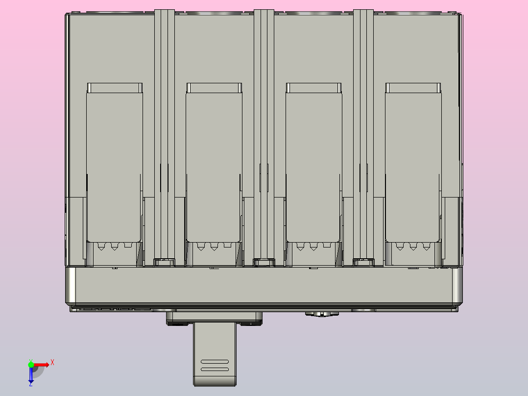 NXMLE-160H 4P剩余电流动作断路器三维模型202209俯视图