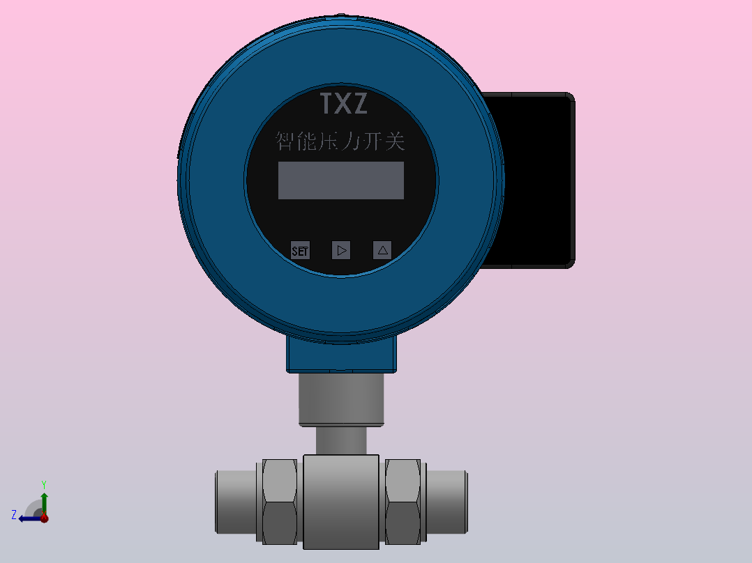 TXZC3型智能╱电子差压开关╱控制器[TXZC3-1SD00.100N.03]右视图