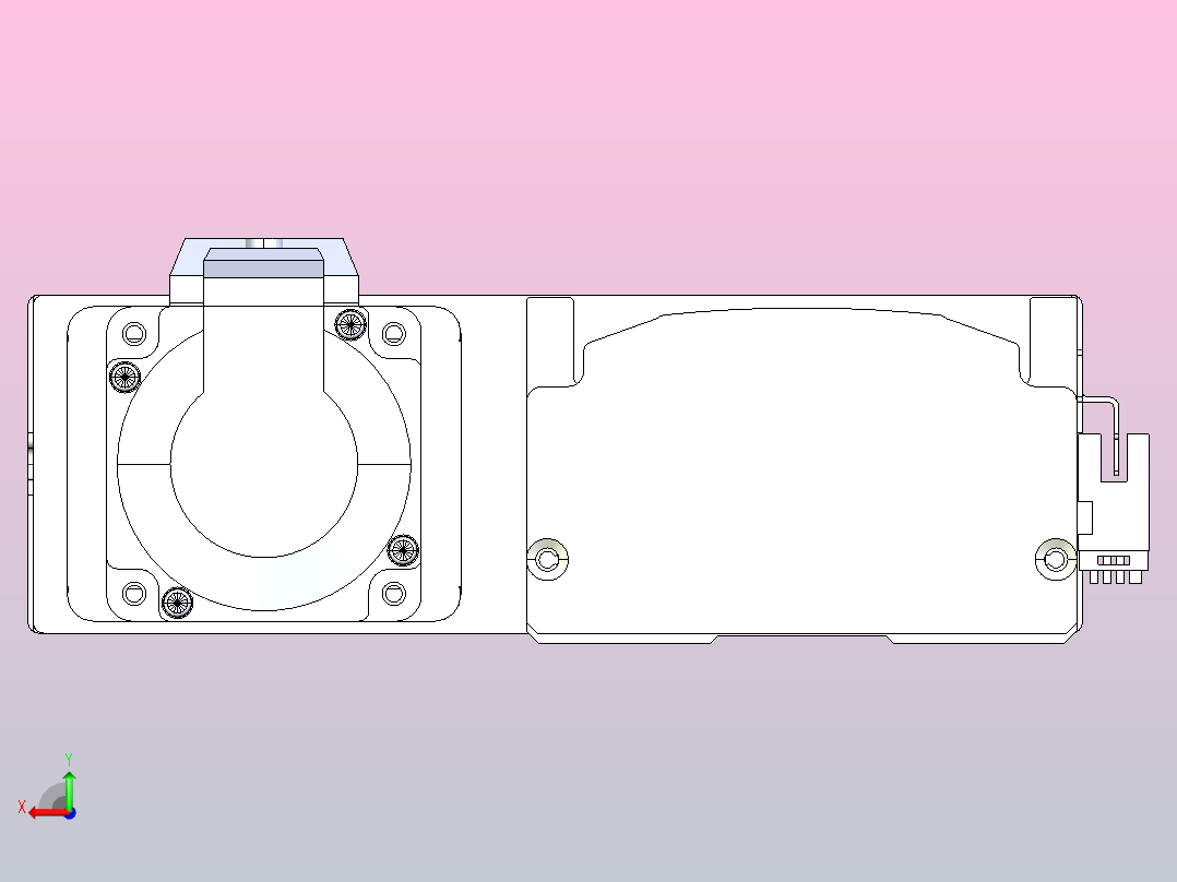 日规模组半封闭丝杆TPA-HNR-105D-1610C-L400-MR-Y-P40-N3后视图