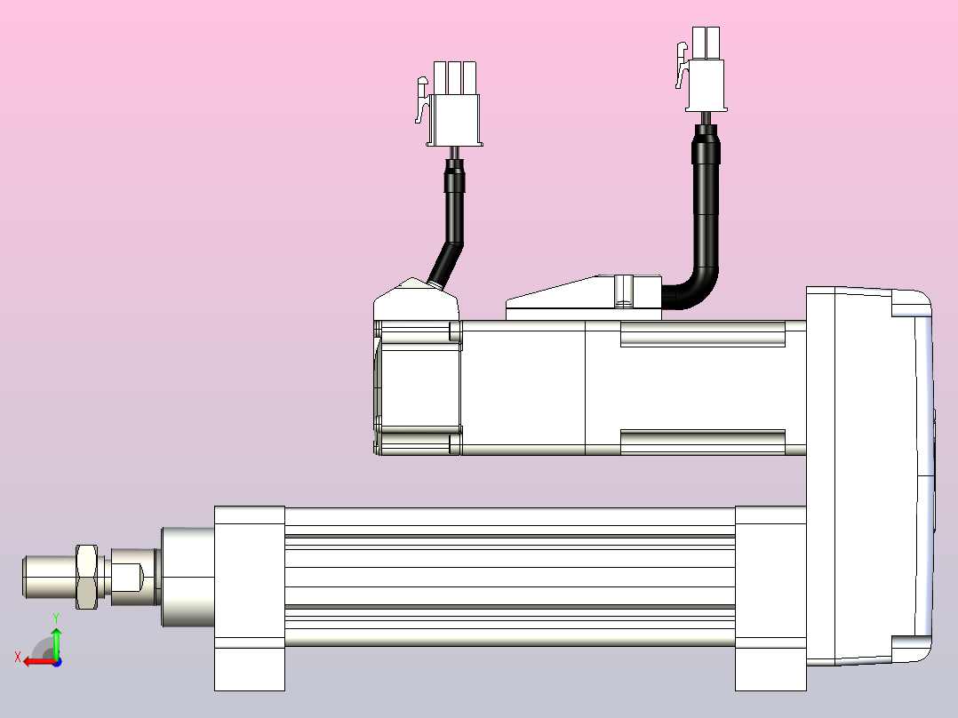 轻载电动缸TPA-ESR25-1002C-L50-MR-LB-W-P10-C3后视图