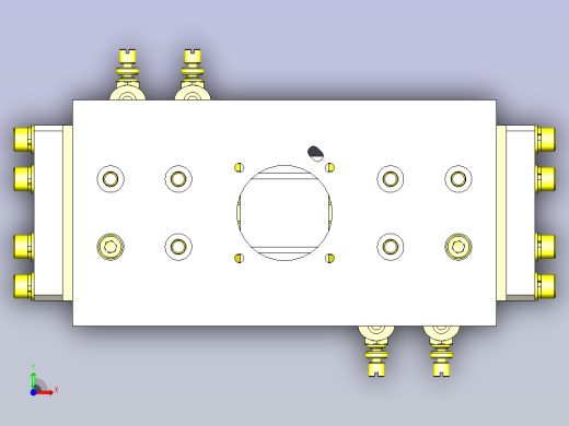 一款空载夹紧机构3D图纸前视缩略图