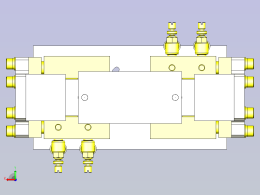 一款空载夹紧机构3D图纸后视缩略图