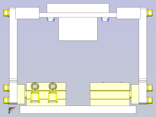 一款空载夹紧机构3D图纸俯视缩略图