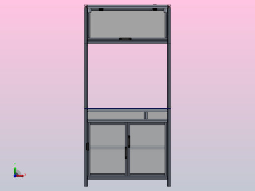 40X40铝型材桌前视缩略图