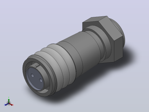 SF1210S[SF1210S-3]航空插头，多芯接头，连接器正等轴测缩略图