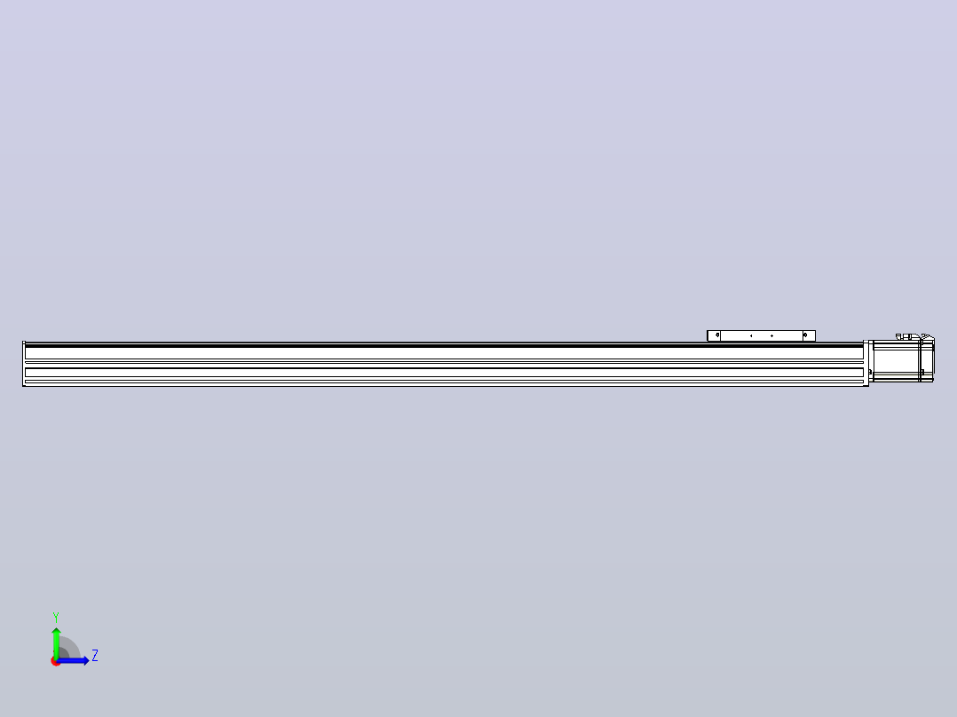 滚珠丝杠直线轴带导轨全封闭TPA-HCR-175D-2510C-L1300-M-Y-P75-N3左视图