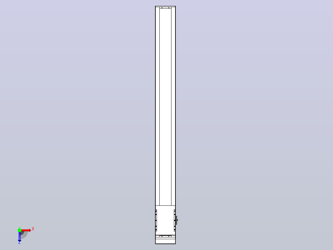 滚珠丝杠直线轴带导轨全封闭TPA-HCR-120D-1610C-L1150-MP-Y-P40-N3俯视图