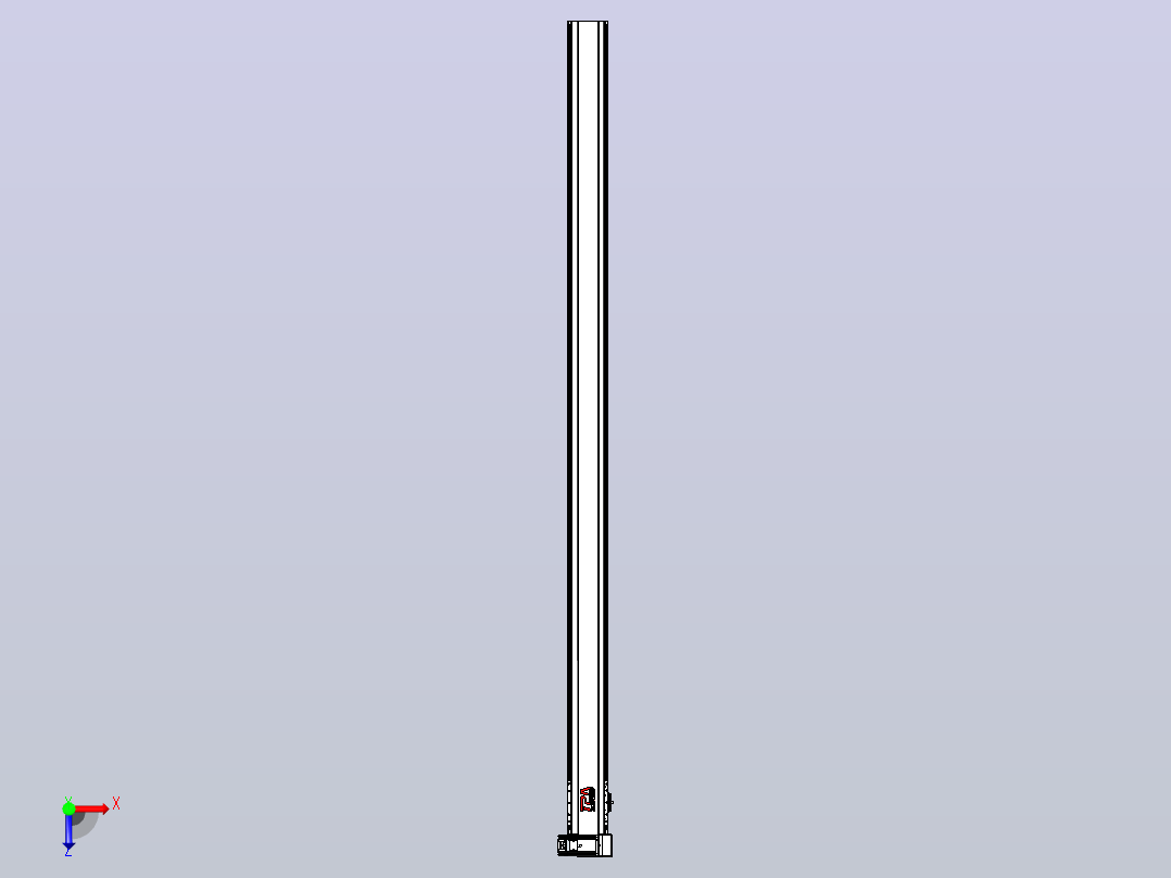 皮带直线轴半封闭可选导轨TPA-HNB-120D-110-L2150-RU-C-P40-N3俯视图