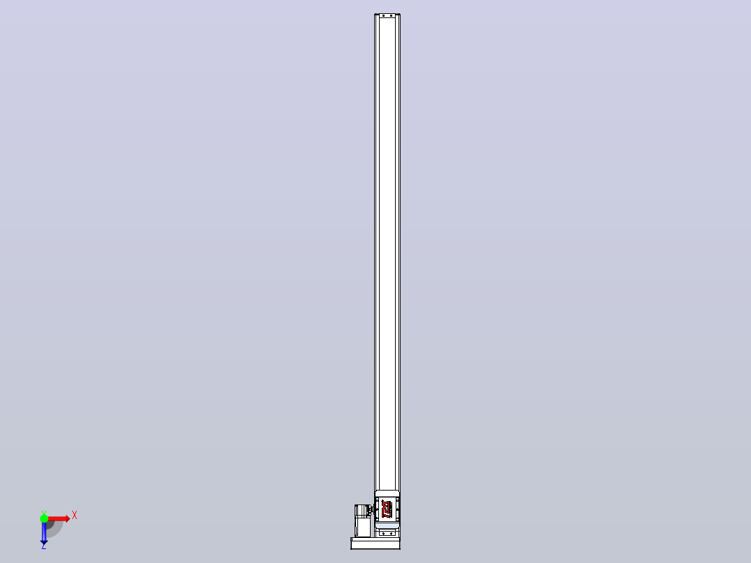 滚珠丝杠直线轴带导轨全封闭TPA-HCR-65S-1610C-L1200-ML-Y-P10-N3俯视图
