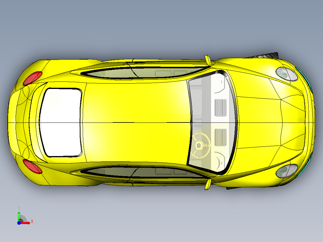 大众甲壳虫CATIA V5 r21模型前视图
