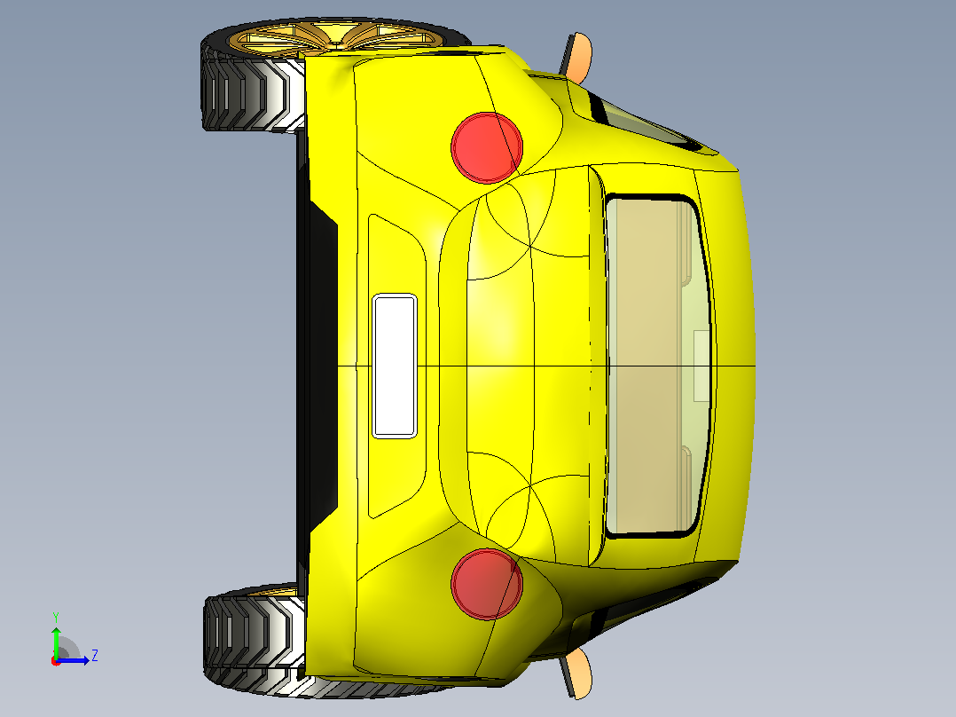大众甲壳虫CATIA V5 r21模型左视图