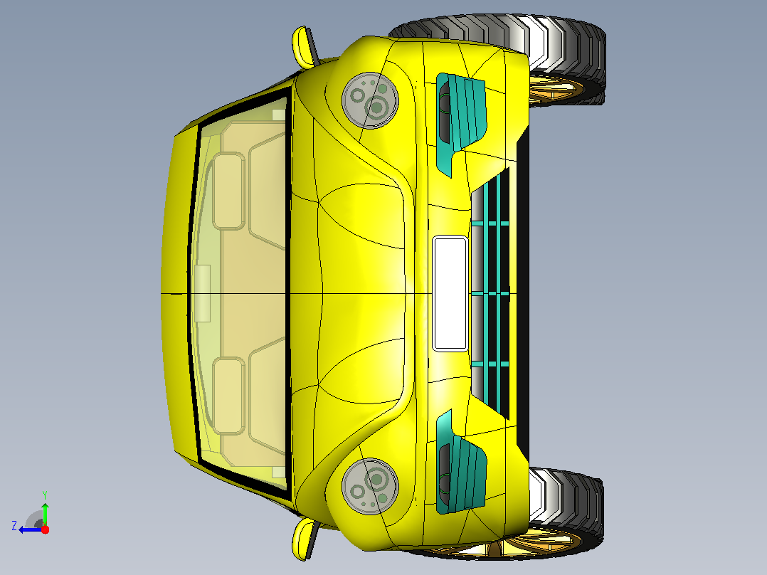 大众甲壳虫CATIA V5 r21模型右视图