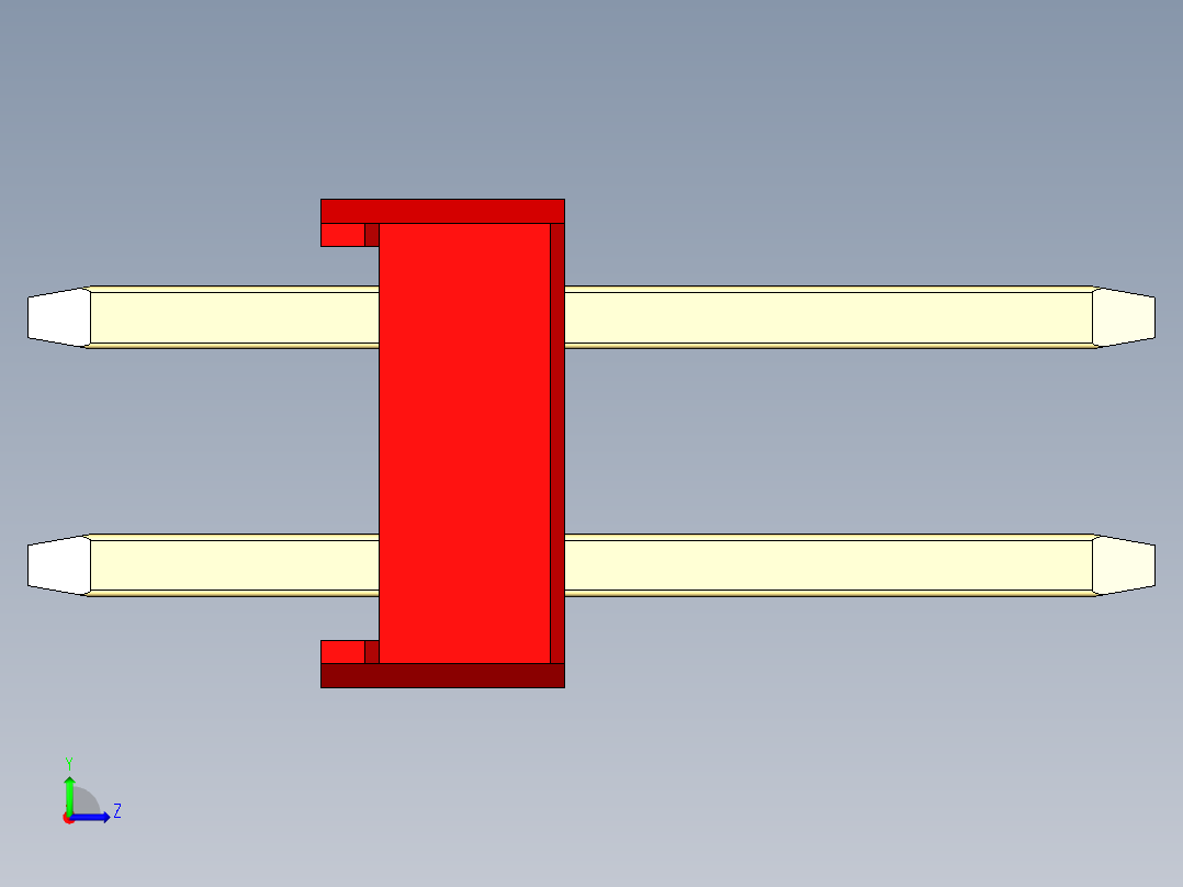 彩色公头100mil（2.54mm）系列-DS1021_red_2x04p_100mil_Type1_rev1.0左视图