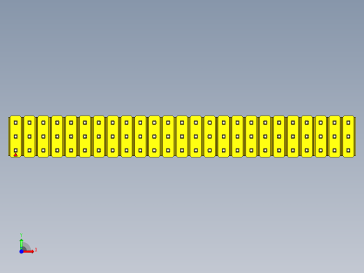 彩色公头100mil（2.54mm）系列-DS1021_yellow_3x25p_100mil_Type19_rev1.0前视缩略图