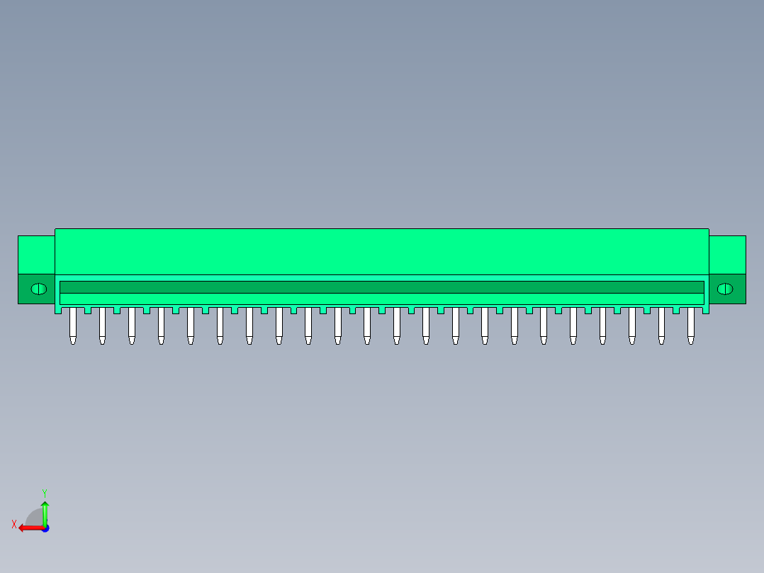 DEGSON 15EDG（公头） 3.81mm 螺钉锁紧，插拔式接线端子 FullPack-15EDGLM-3.81-22P-14-00AH后视图