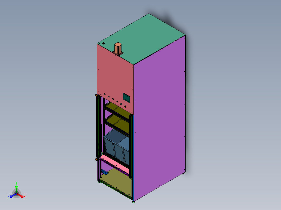 料箱竖直式高位升降上料料架