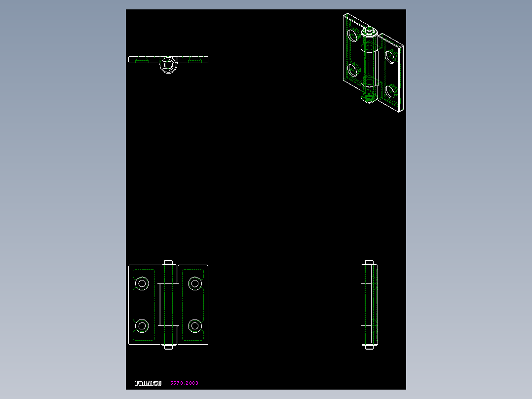 不銹鋼鉸鏈5570-2D多系列多零件图纸模型