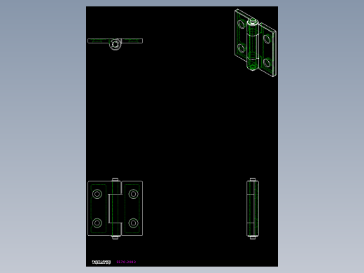 不銹鋼鉸鏈5570-2D多系列多零件图纸模型