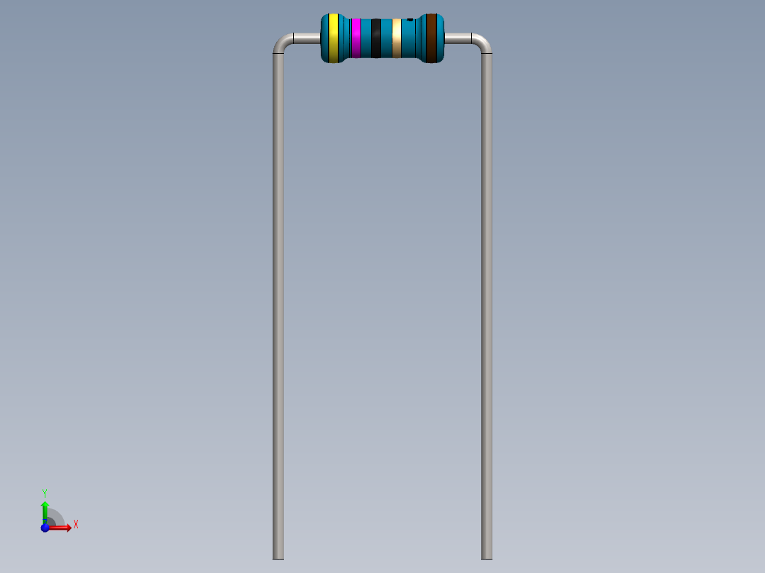 电容器 二极管 电阻器-Resistor 47 Ohm Blue前视图