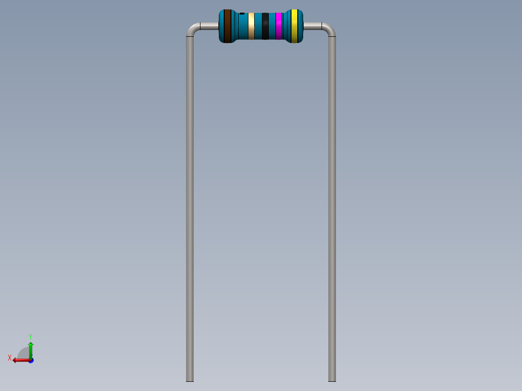 电容器 二极管 电阻器-Resistor 47 Ohm Blue后视图