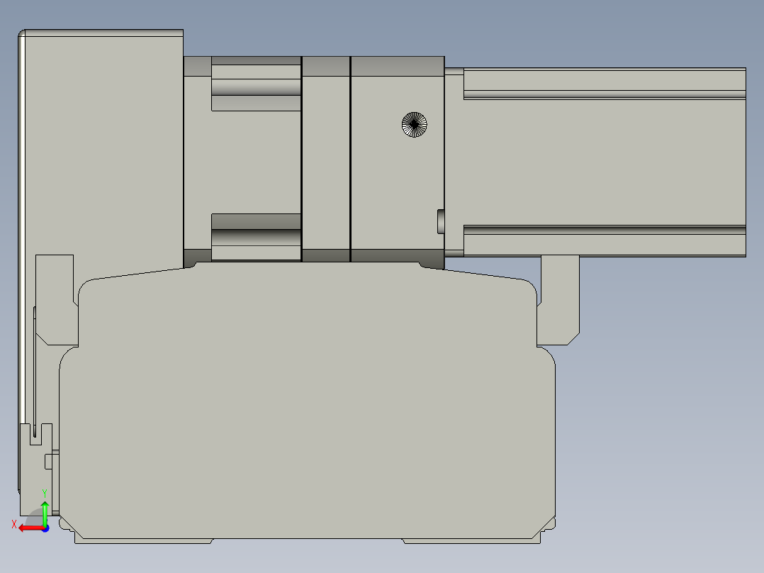 直线模组LHB21-L40-S950-RU设计图纸后视图