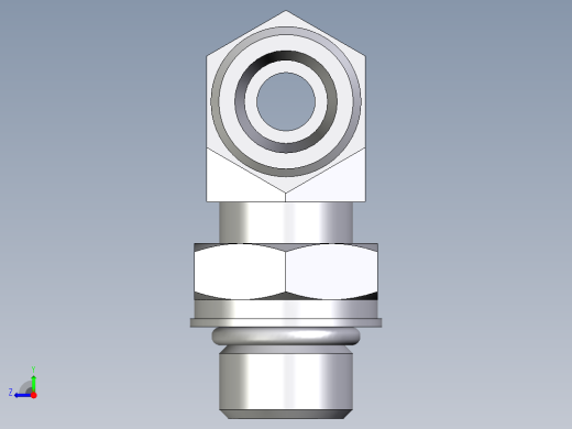 卡套式工业通用硬管接头EO_Adjustable_locknut_branch_tee_TEE10SMOROMDCF右视缩略图
