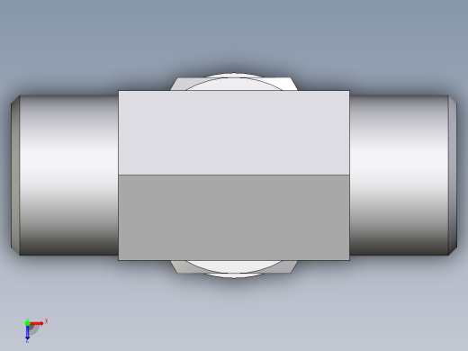 卡套式工业通用硬管接头EO_Adjustable_locknut_branch_tee_TEE10SMOROMDCF俯视缩略图