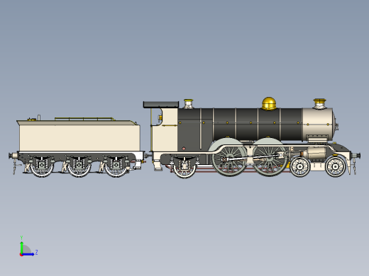 大西洋蒸汽机车左视缩略图