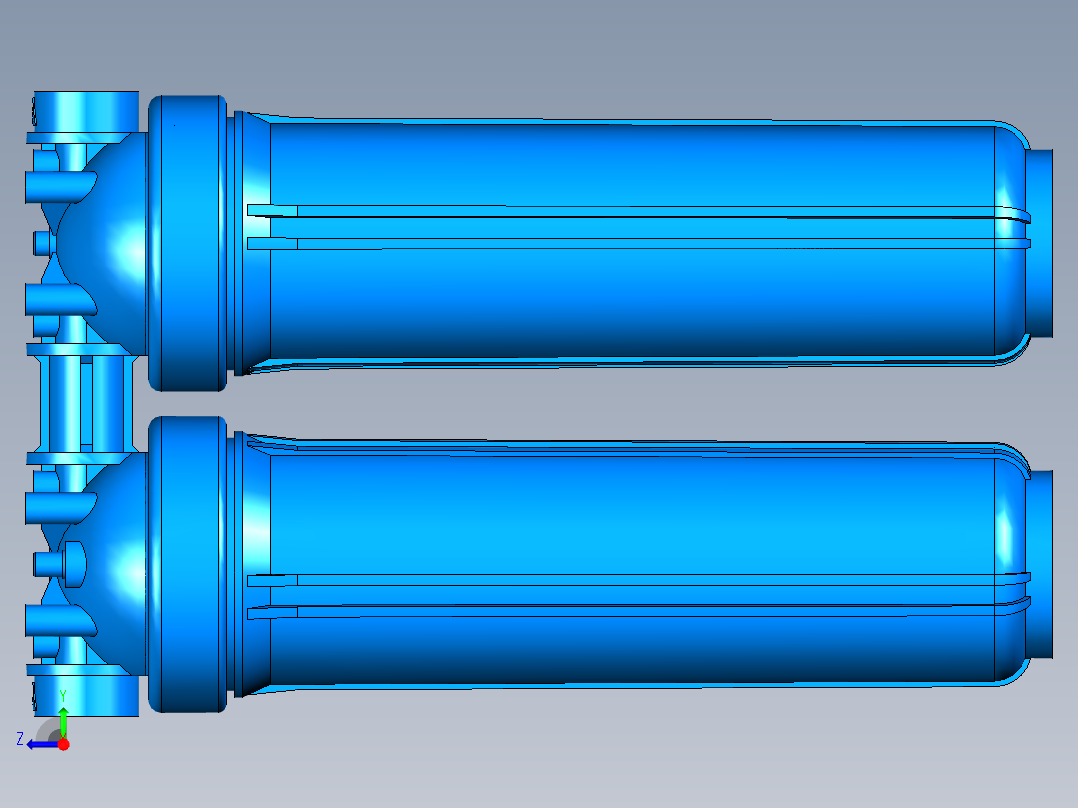 筒式过滤器外壳BIG DUO 20(1)右视图