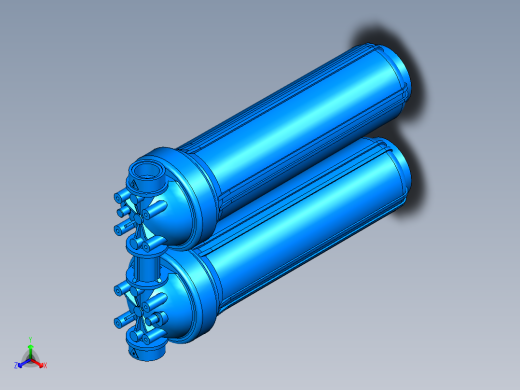 筒式过滤器外壳BIG DUO 20(1)正等轴测缩略图