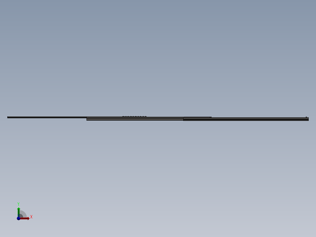 伸缩抽屉滑轨前视图