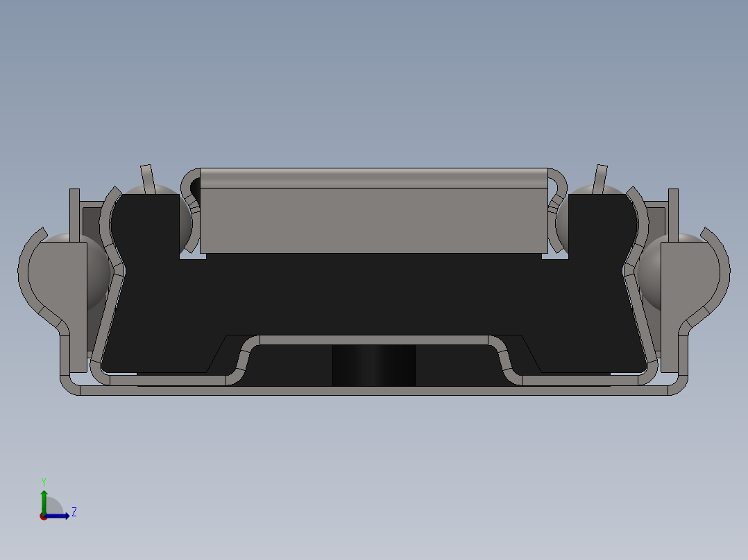 伸缩抽屉滑轨左视图
